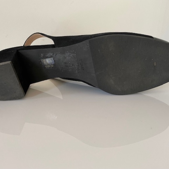 Stuart Weitzman Addy Suede and Patent Slingback Pumps - Picture 9 of 11